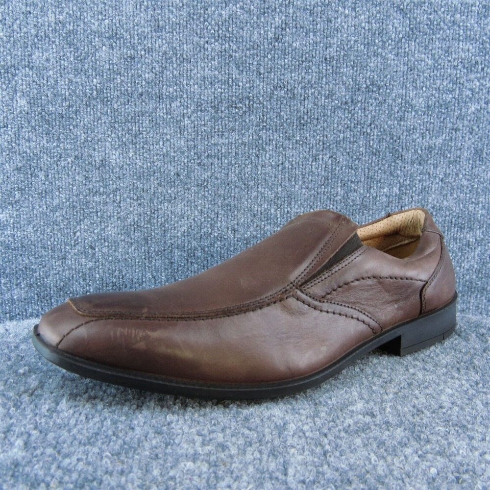 Imac Men Loafer Shoes Brown Leather Slip On‎ Size 42 Medium